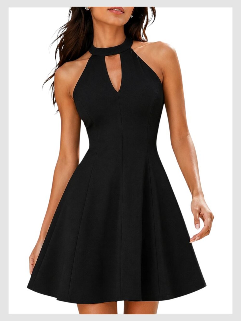 Amanda Uprichard Black Halter Cutout Cocktail Dress M